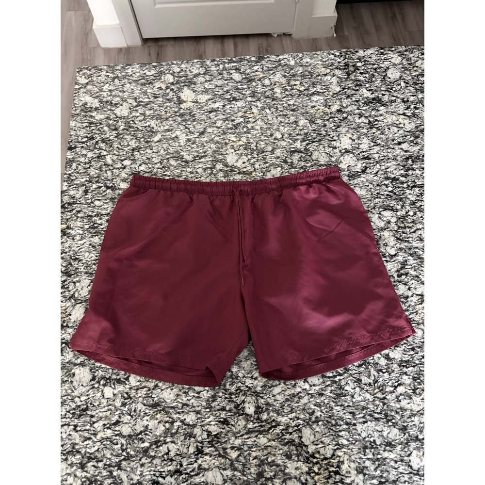 BCG Athletic Shorts Womens 2XL Maroon Flat Front Wrinkle Resistant Drawstring